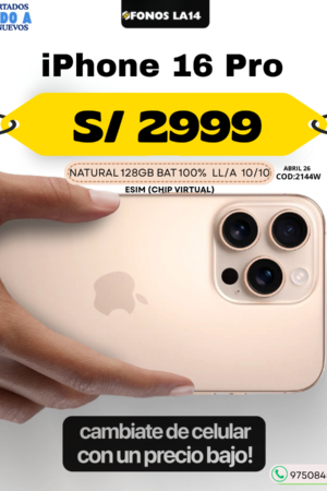 OFERTAS DE LA SEMANA : iPhone 16 Pro  NATURAL